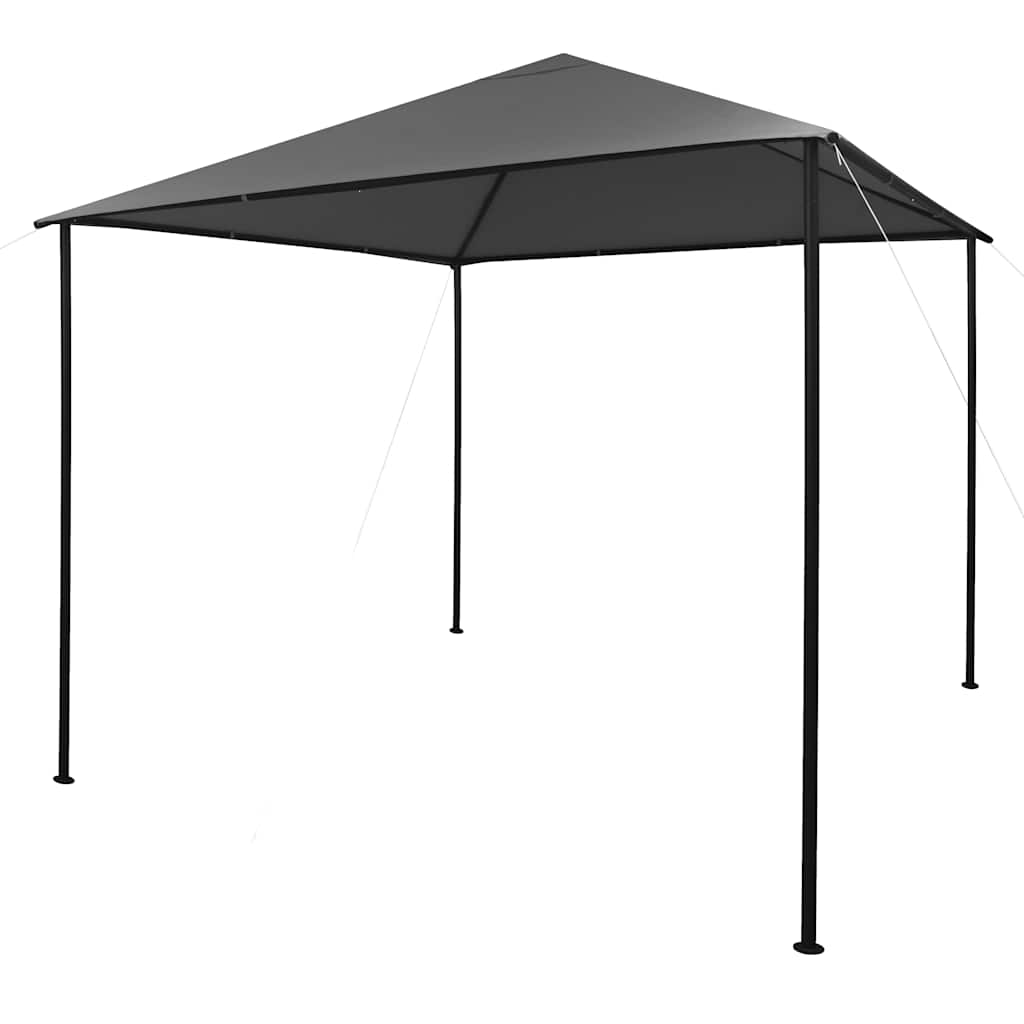 pavillon 3x3 m stof og stål 180 g/m² antracitgrå
