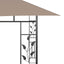 pavillon med myggenet 4x3x2,73 m 180 g/m² gråbrun