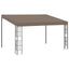 vægmonteret pavillon 4x3 m stof gråbrun