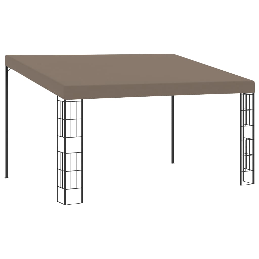 vægmonteret pavillon 4x3 m stof gråbrun