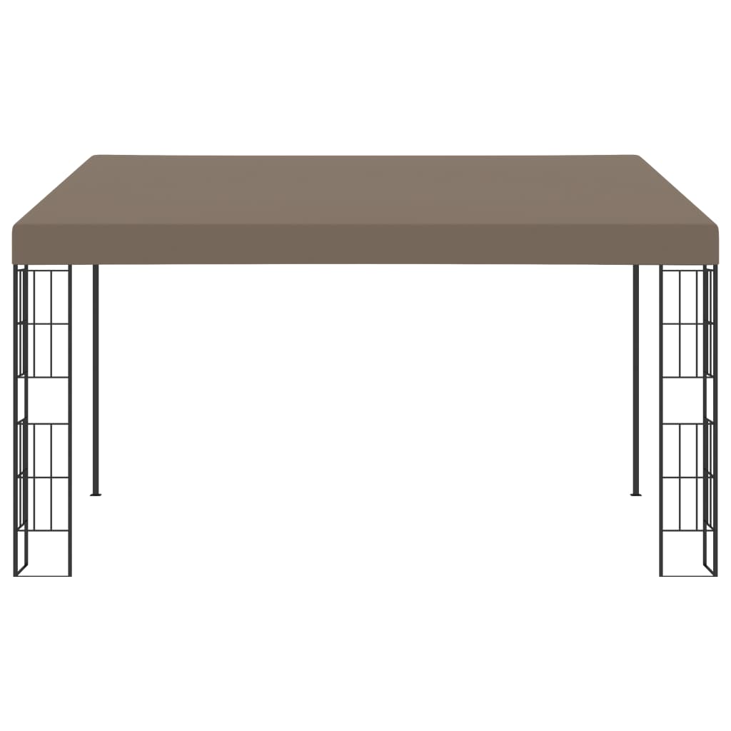 vægmonteret pavillon 4x3 m stof gråbrun