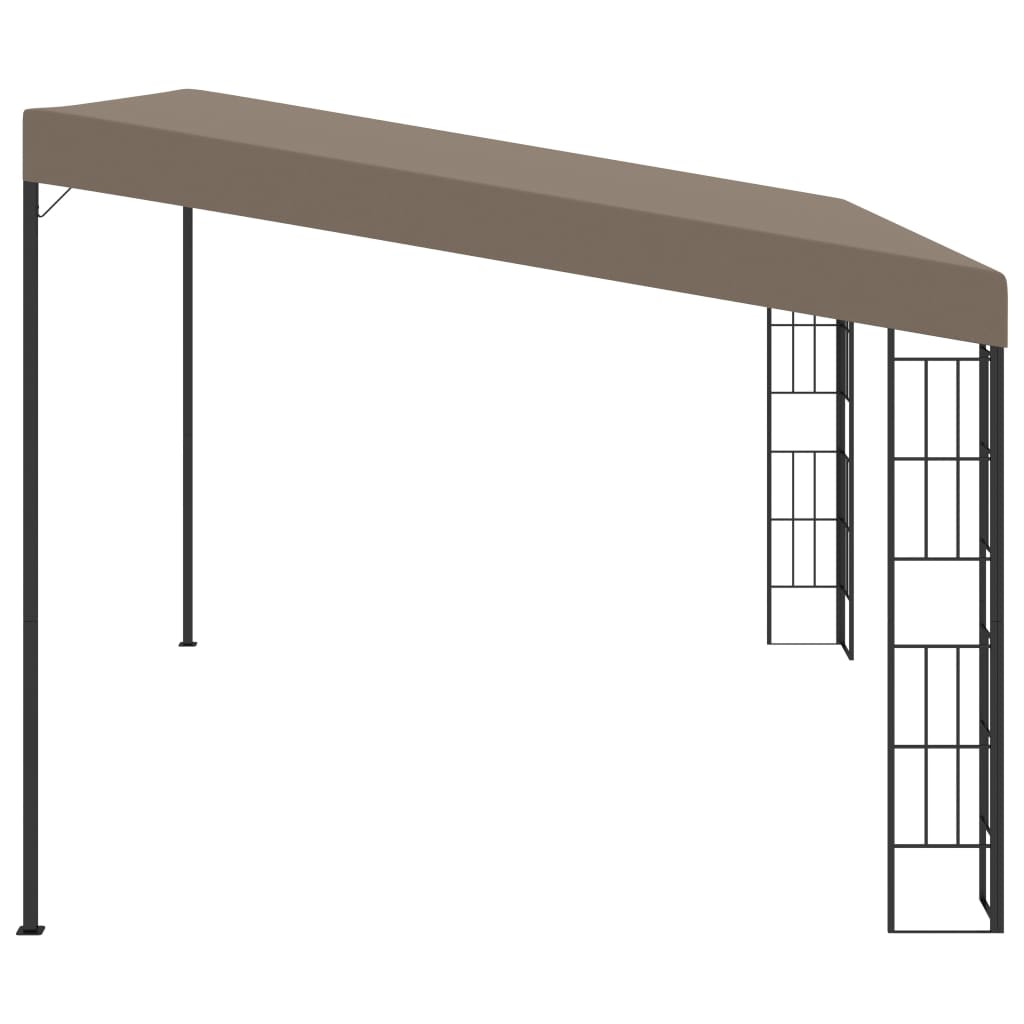 vægmonteret pavillon 4x3 m stof gråbrun