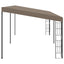 vægmonteret pavillon 6x3 m stof gråbrun