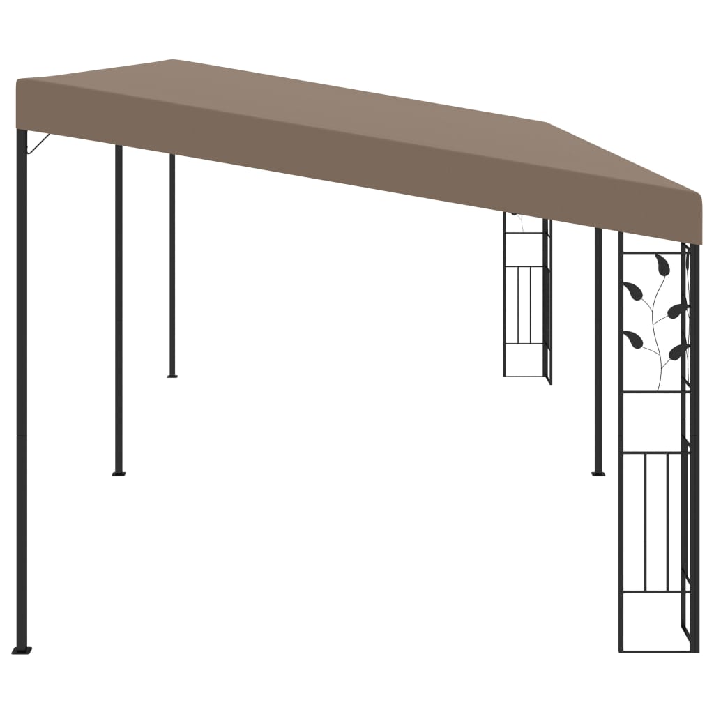 vægmonteret pavillon 6x3x2,5 m gråbrun