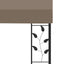 vægmonteret pavillon 6x3x2,5 m gråbrun
