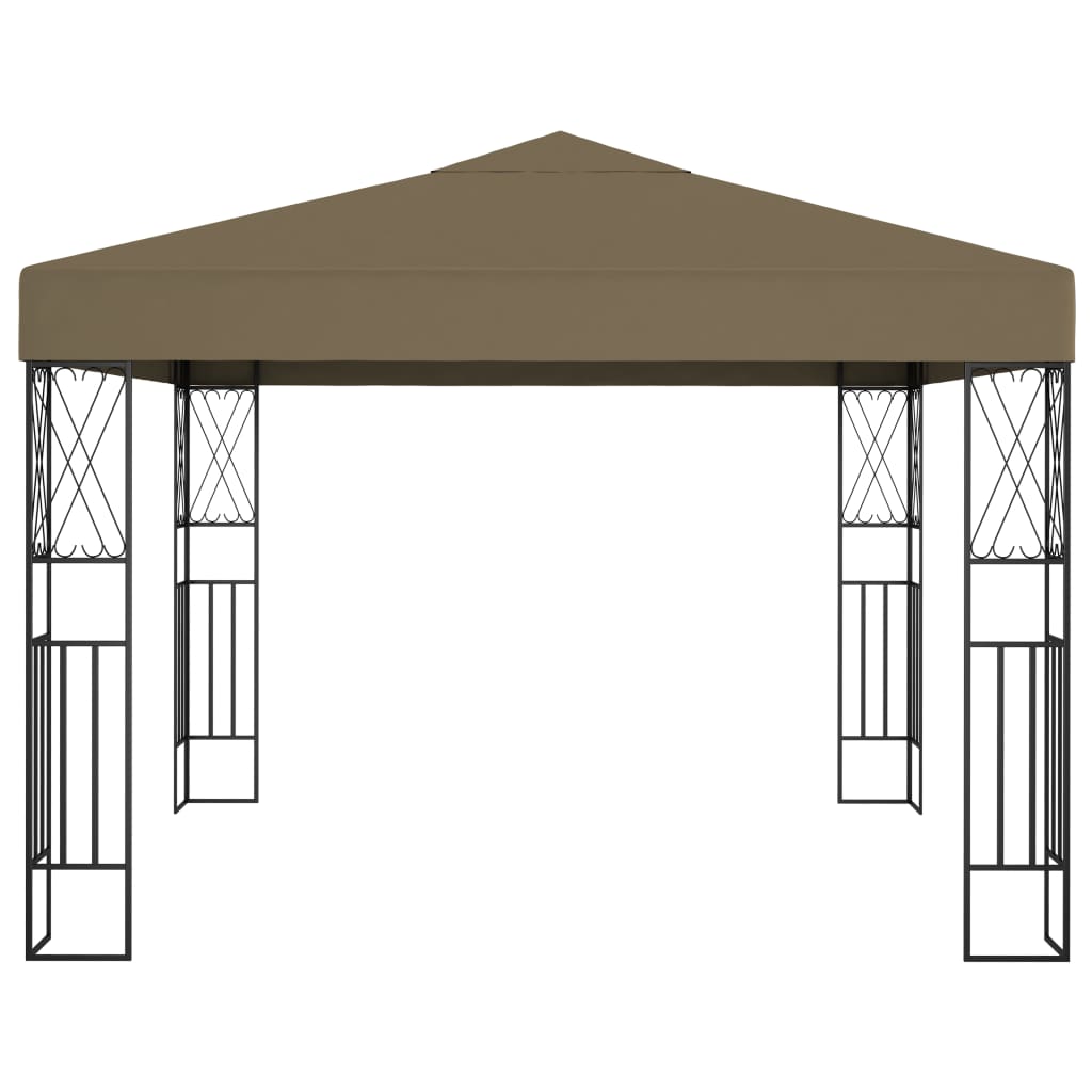 pavillon 3x3 m stof gråbrun