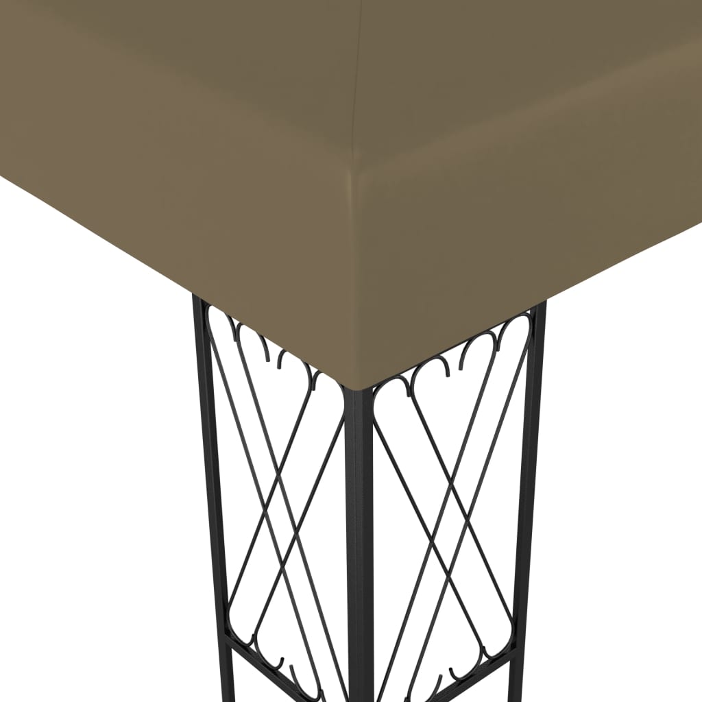 pavillon 3x3 m stof gråbrun
