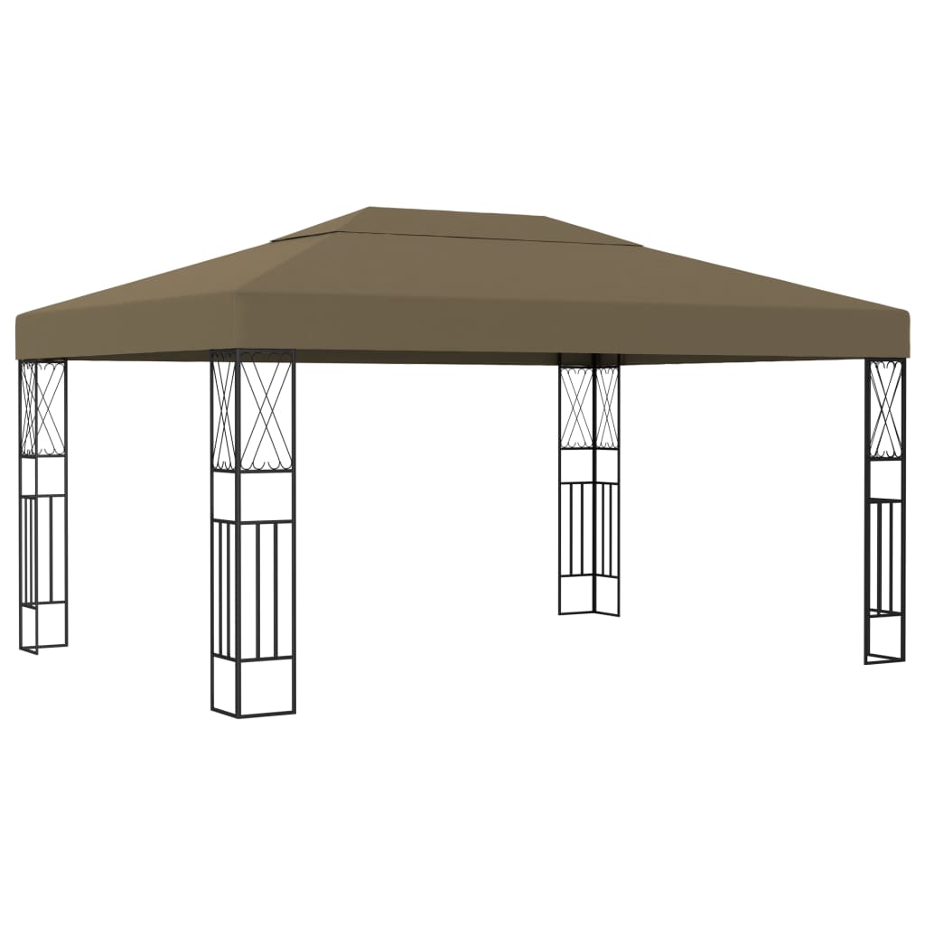 pavillon 3x4 m stof gråbrun