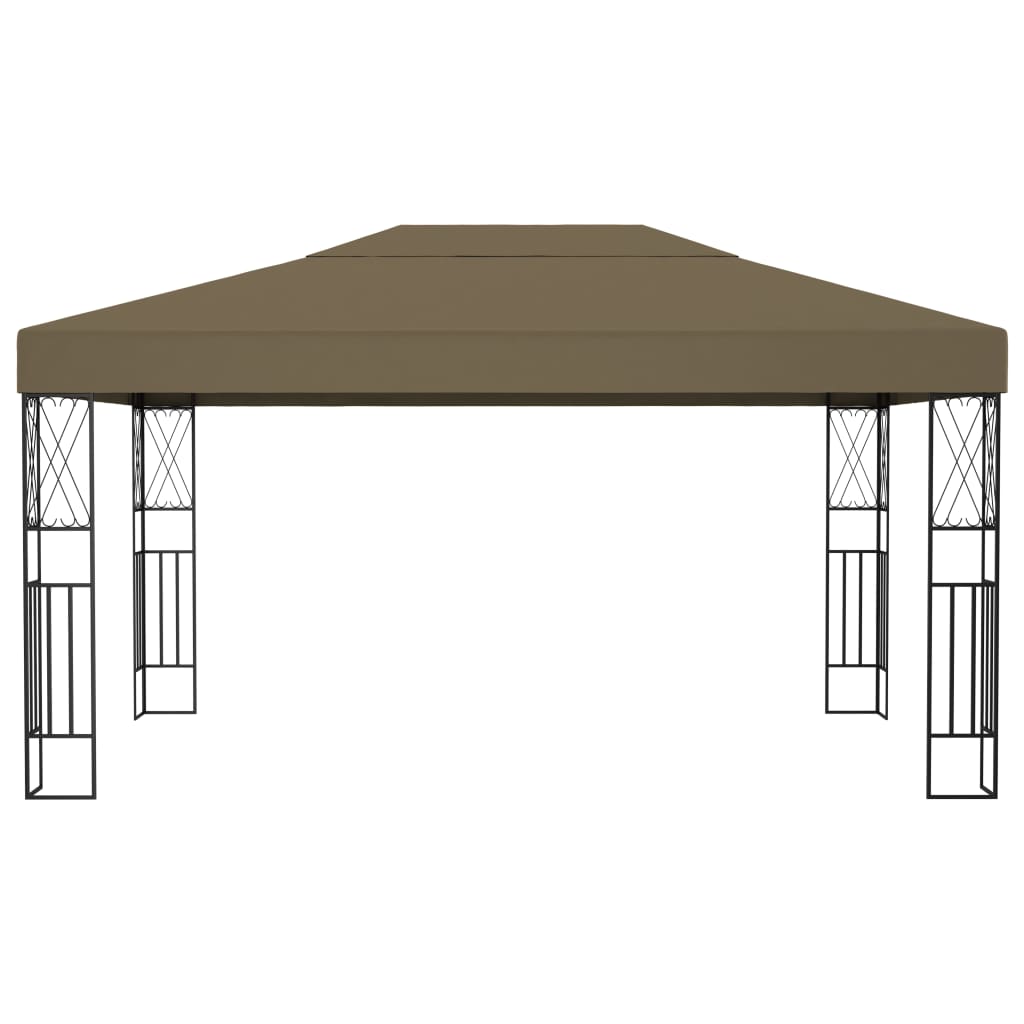 pavillon 3x4 m stof gråbrun