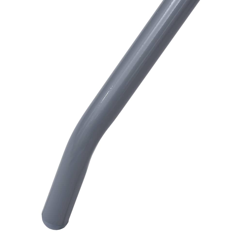havebord 60 cm stål og glas lysegrå