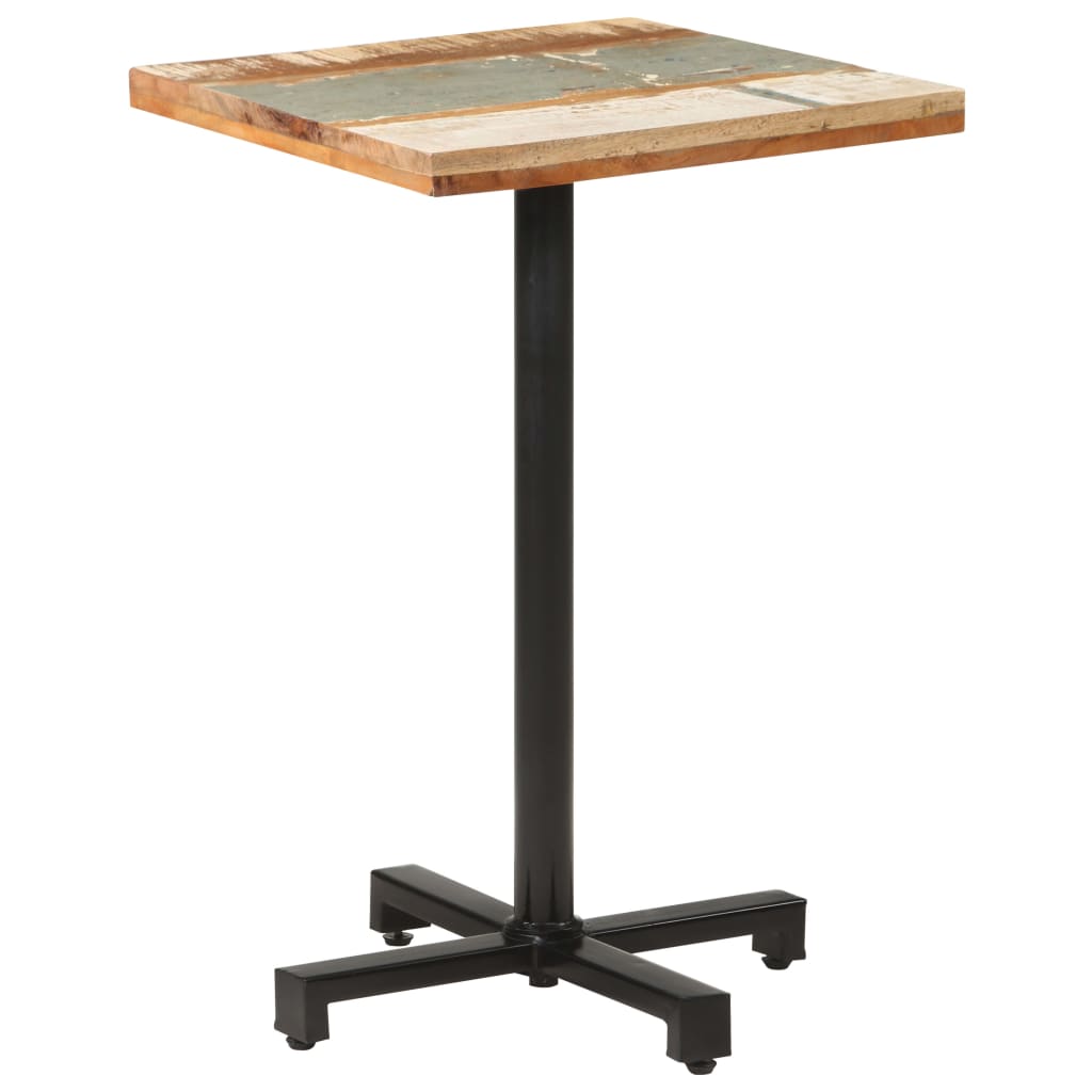 bistrobord 50x50x75 cm firkantet massivt genbrugstræ