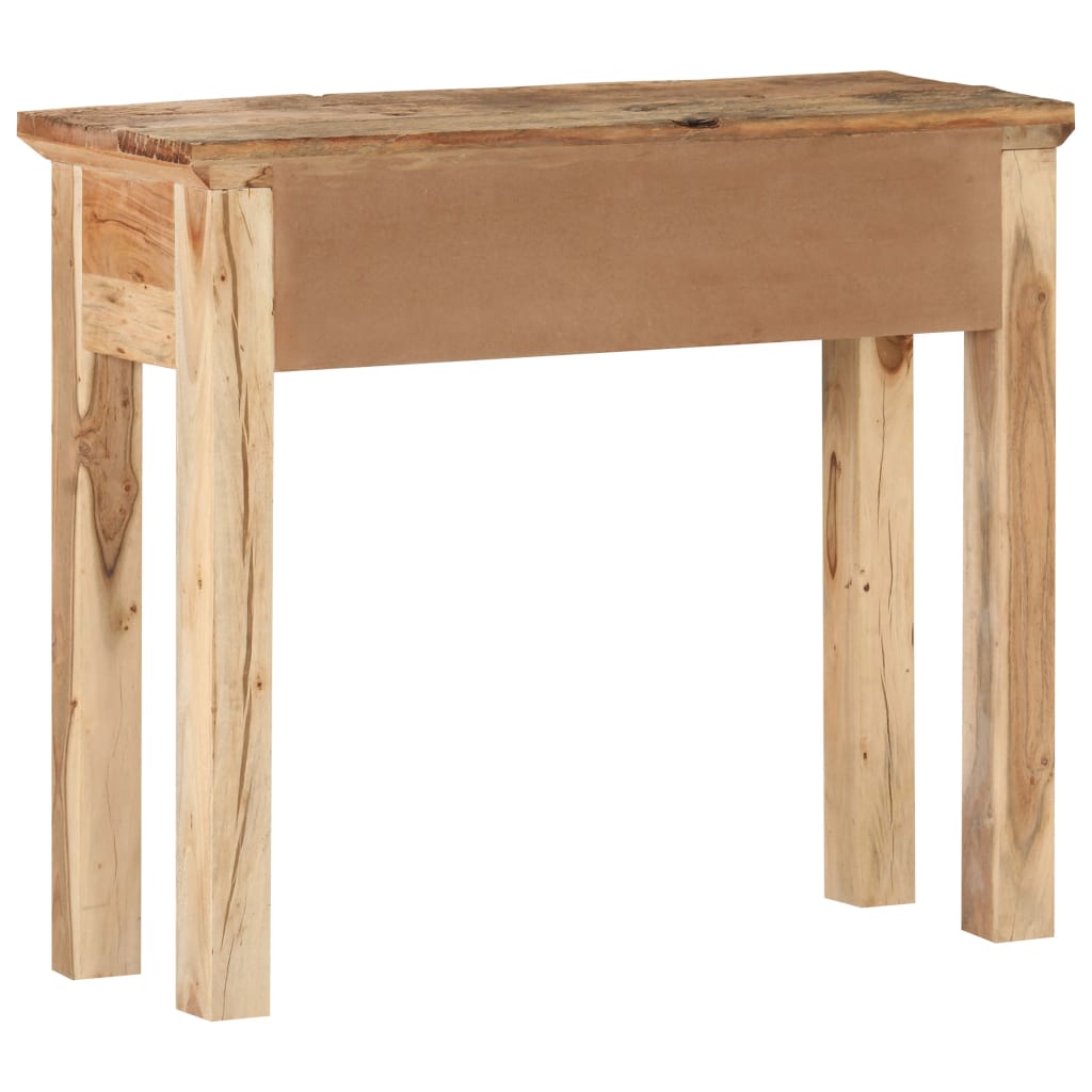 konsolbord 90,5x30x75 cm massivt akacietræ og genbrugstræ