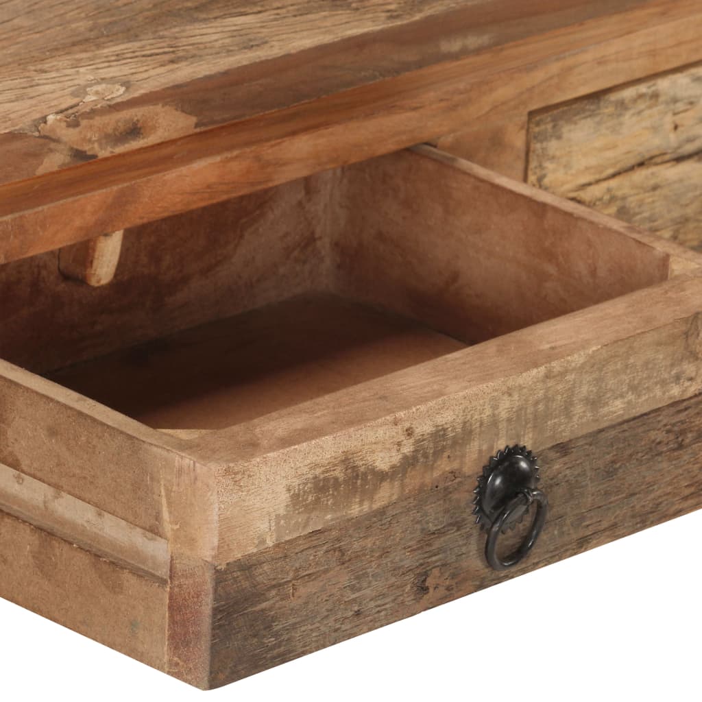 konsolbord 90,5x30x75 cm massivt akacietræ og genbrugstræ