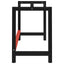 stel til arbejdsbænk 120x57x79 cm metal sort og rød