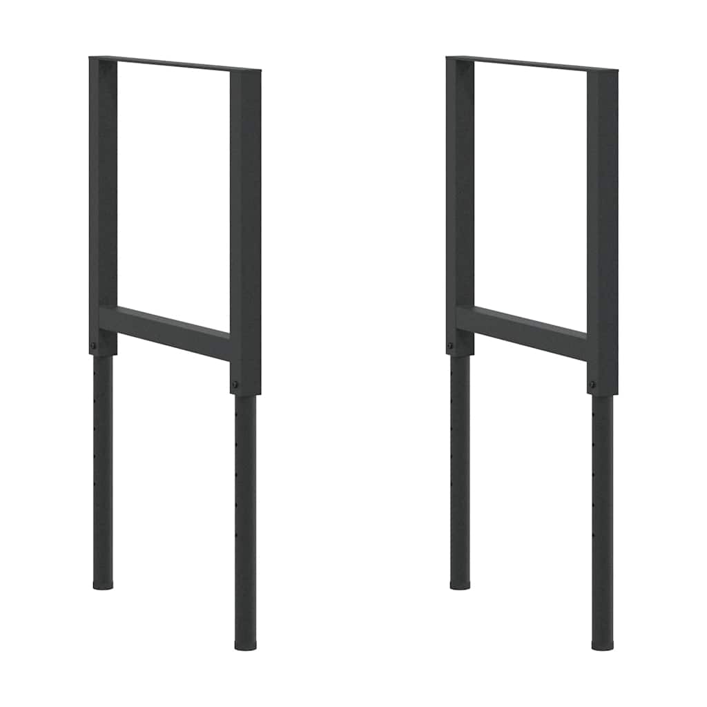 stel til arbejdsbænk 2 stk. 55x(69-95,5) cm metal sort