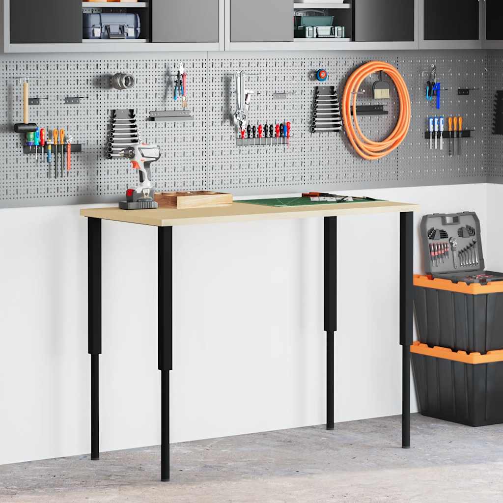 stel til arbejdsbænk 2 stk. 55x(69-95,5) cm metal sort
