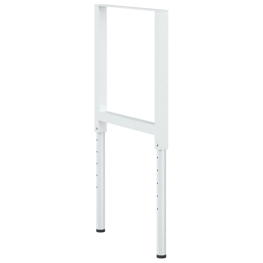 stel til arbejdsbænk 2 stk. 55x(69-95,5) cm metal grå