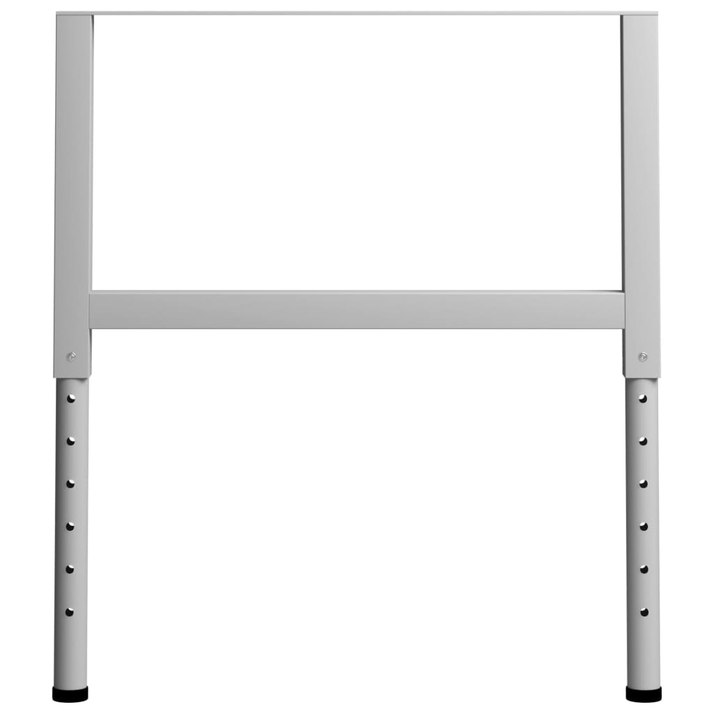 stel til arbejdsbænk 2 stk. 85x(69-95,5) cm metal grå