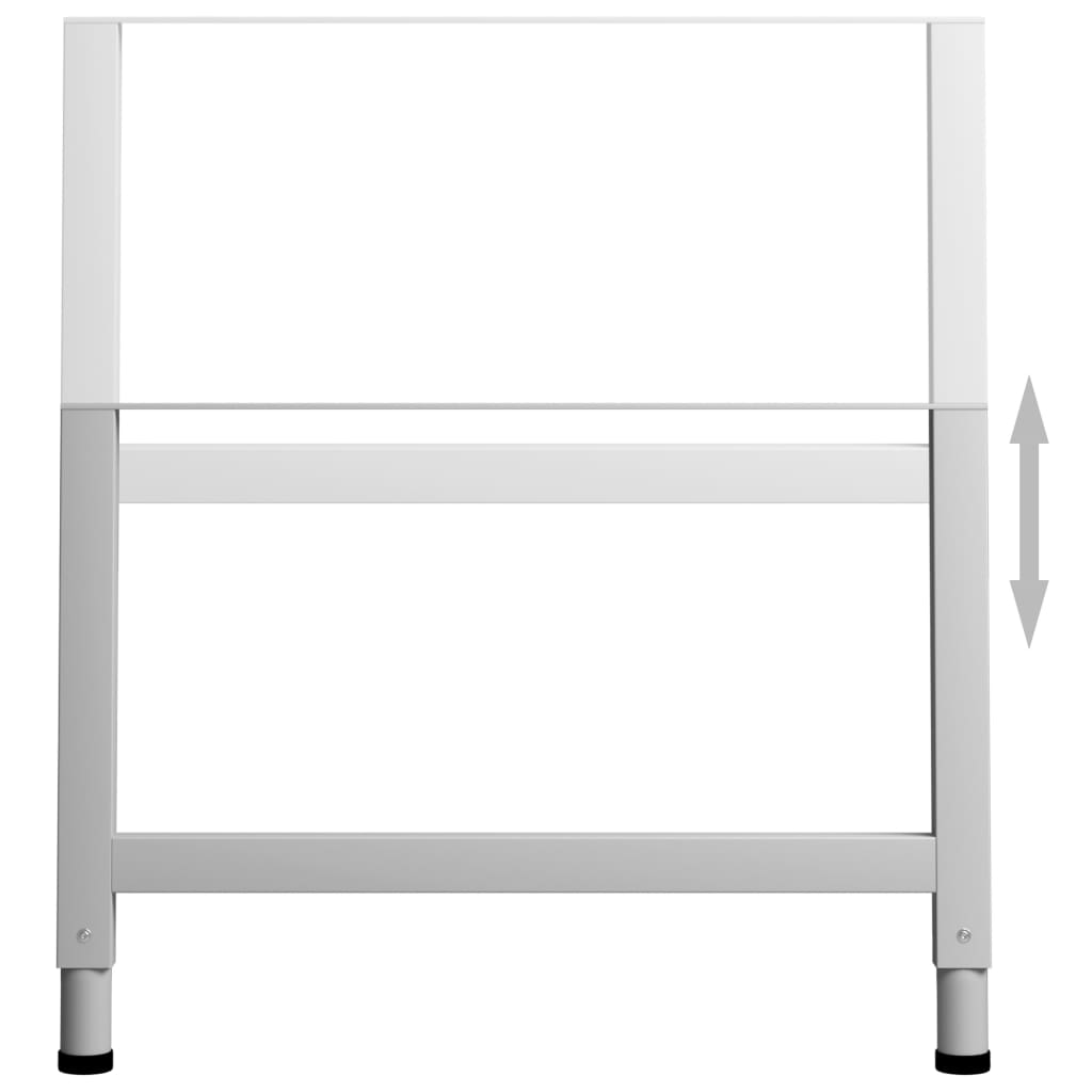 stel til arbejdsbænk 2 stk. 85x(69-95,5) cm metal grå