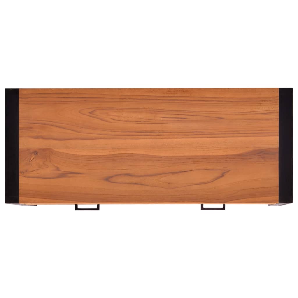skrivebord med 2 skuffer 100x40x75 cm teaktræ