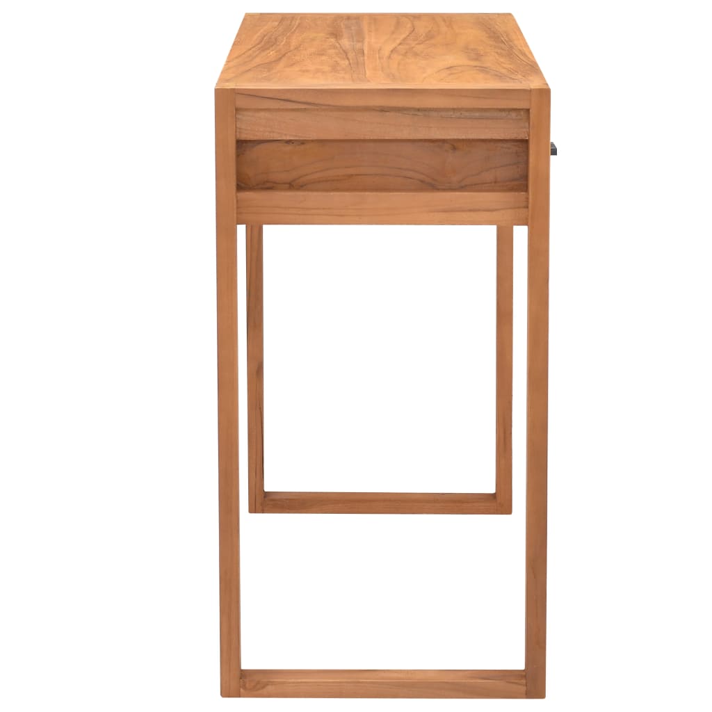 skrivebord med 2 skuffer 100x40x75 cm teaktræ