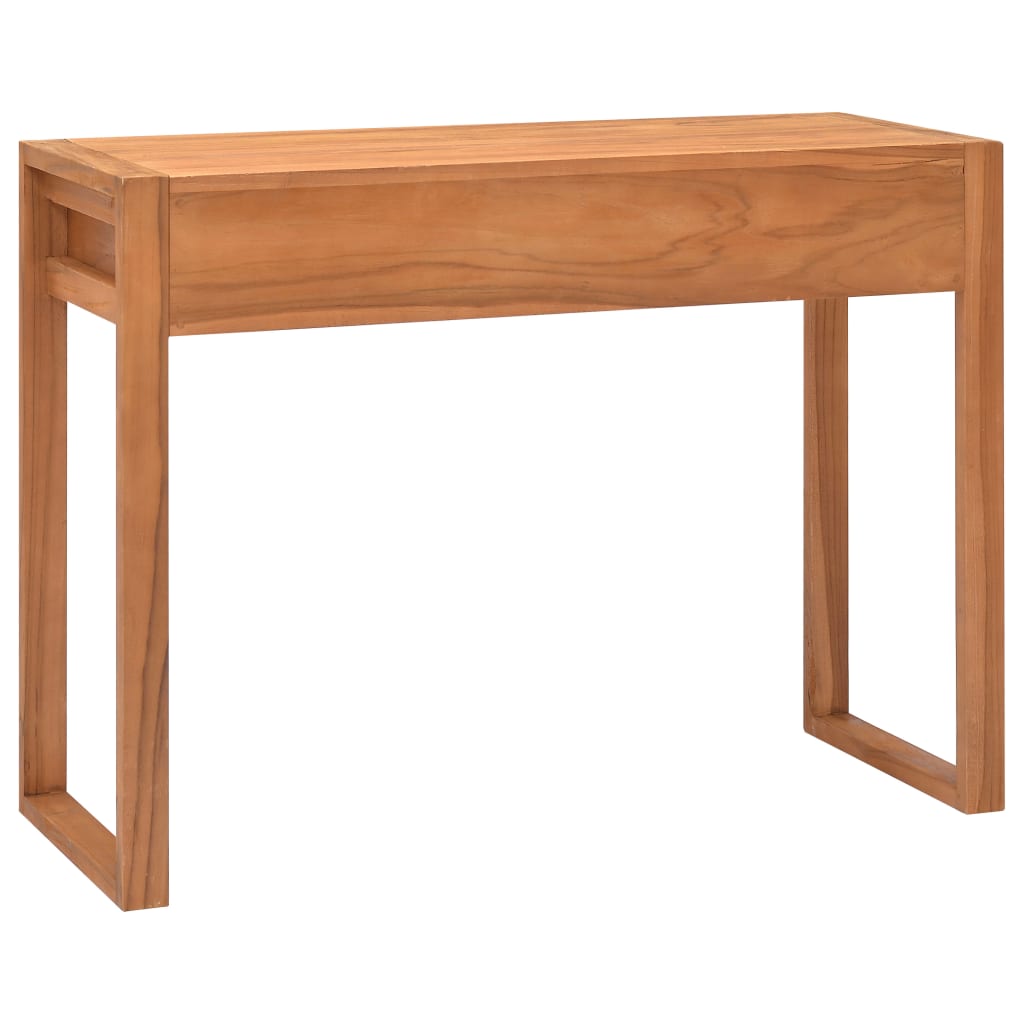 skrivebord med 2 skuffer 100x40x75 cm teaktræ