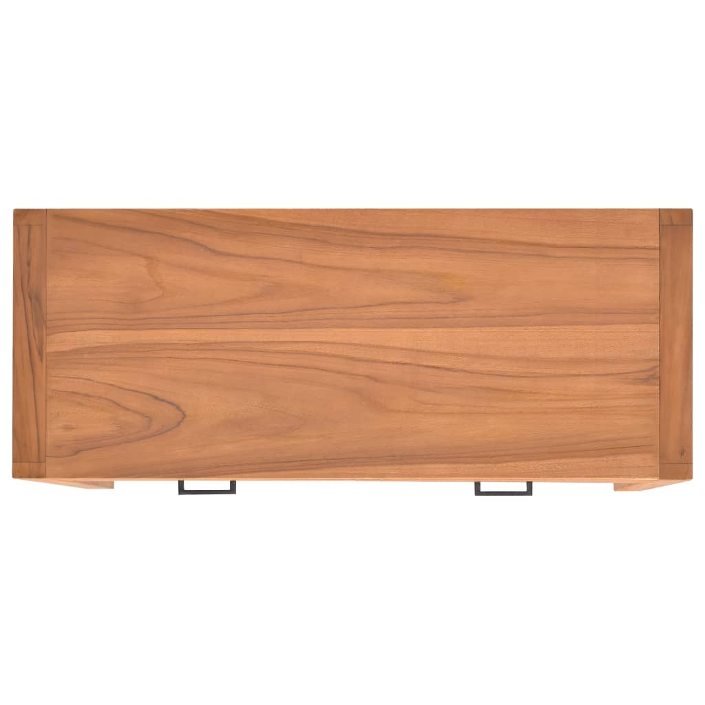 skrivebord med 2 skuffer 100x40x75 cm teaktræ