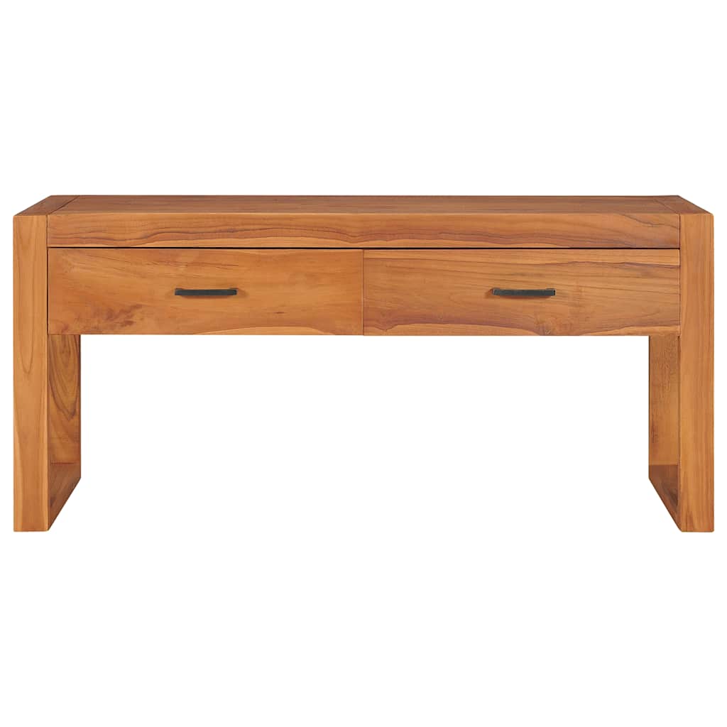 tv-bord 100x40x45 cm massivt teaktræ