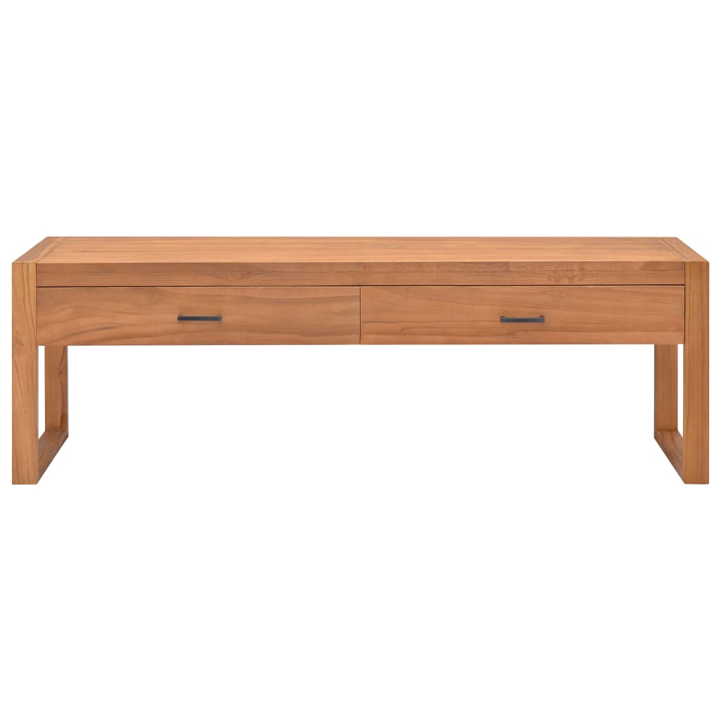 tv-bord 140x40x45 cm massivt teaktræ