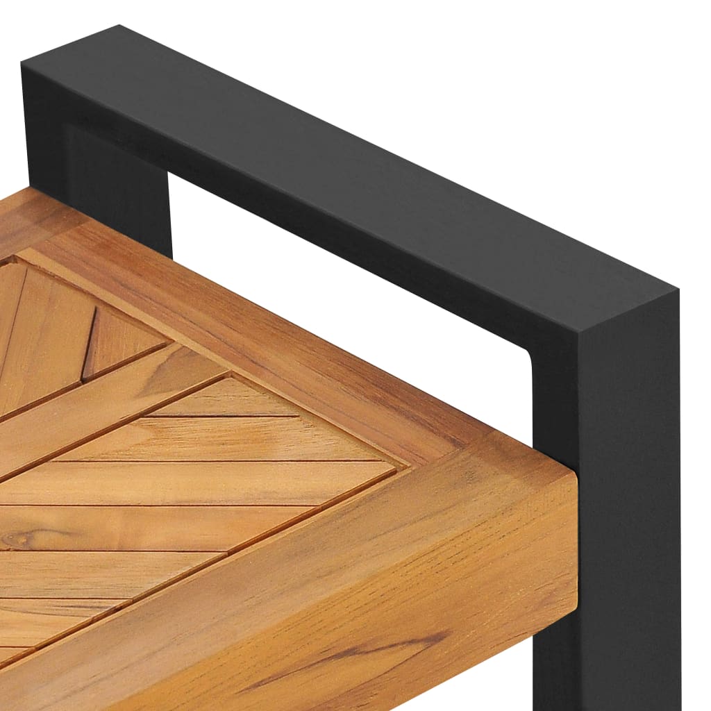 bænk 120 cm massivt teaktræ