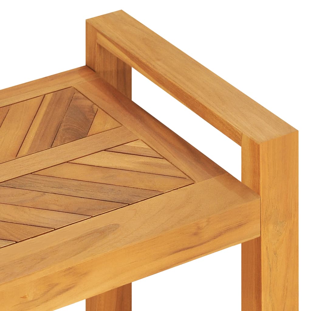 bænk 120 cm massivt teaktræ