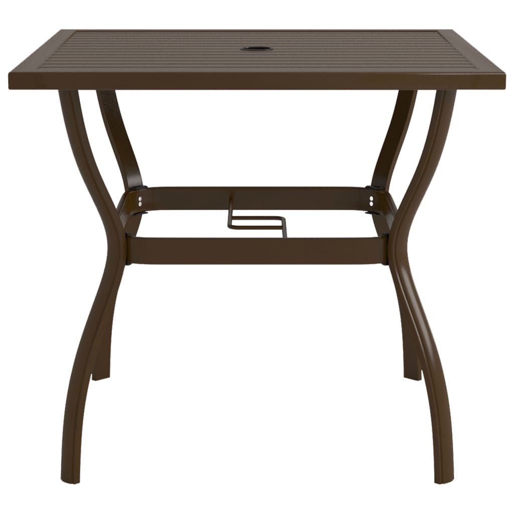 havebord 81,5x81,5x72 cm stål brun