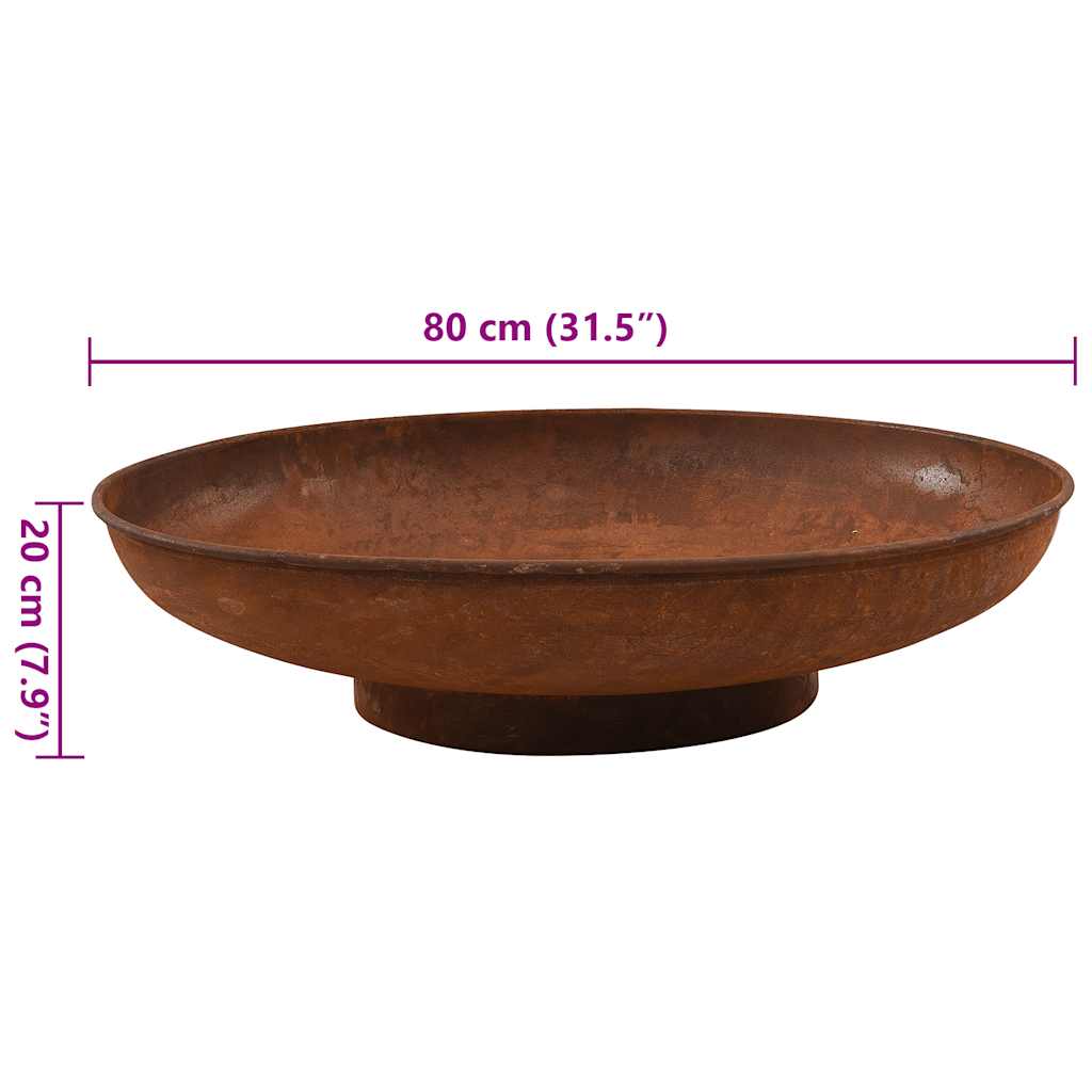 bålfad 80 cm stål