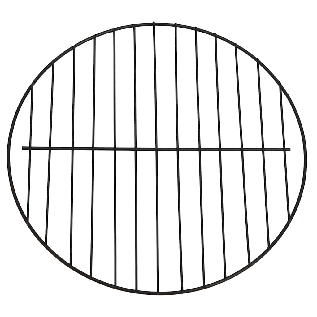 2-i-1 bålfad og grill med ildrager 59x59x60 cm rustfrit stål
