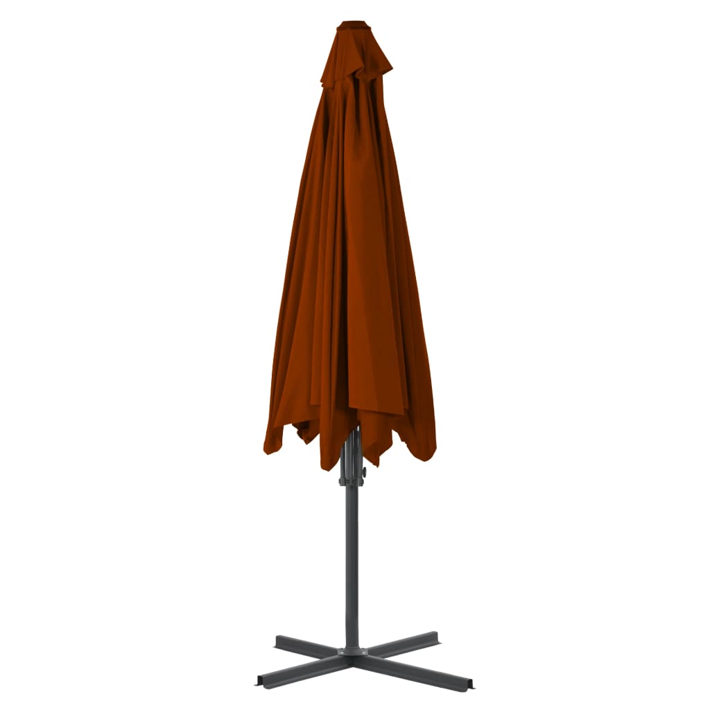 parasol med stålstang 300x230 cm terrakotta