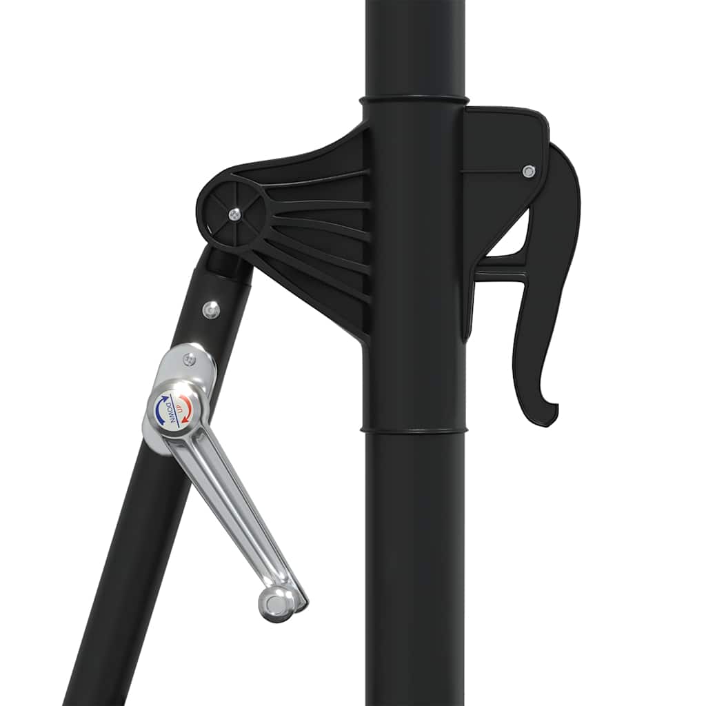 væghængt parasol m. LED-lys 300 cm grøn