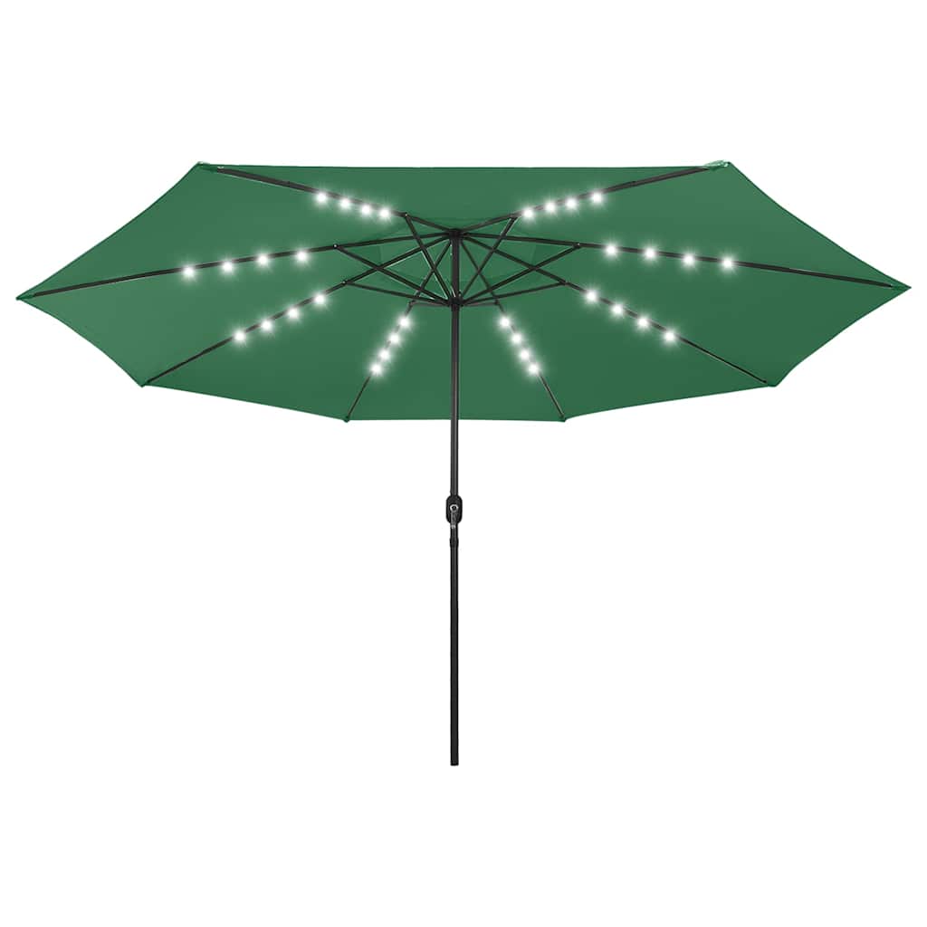 Sonnenschirm mit LED-Beleuchtung 400 cm grøn