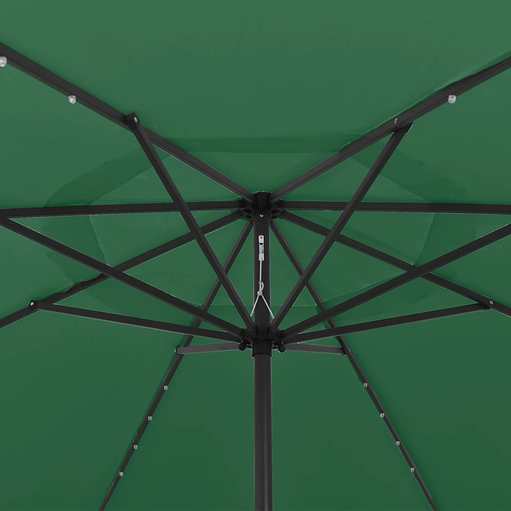 Sonnenschirm mit LED-Beleuchtung 400 cm grøn