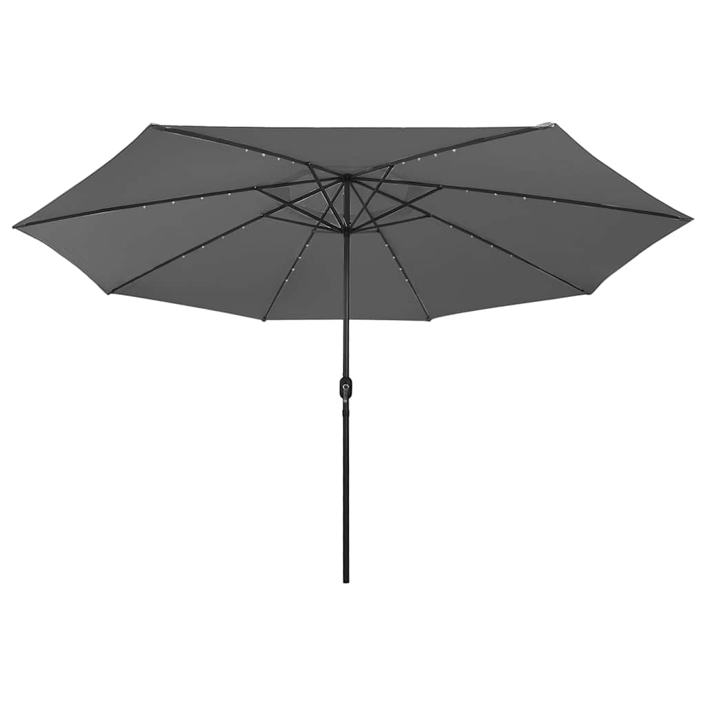 Sonnenschirm mit LED-Beleuchtung 400 cm antracitgrå