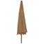 haveparasol med LED-lys 400 cm gråbrun
