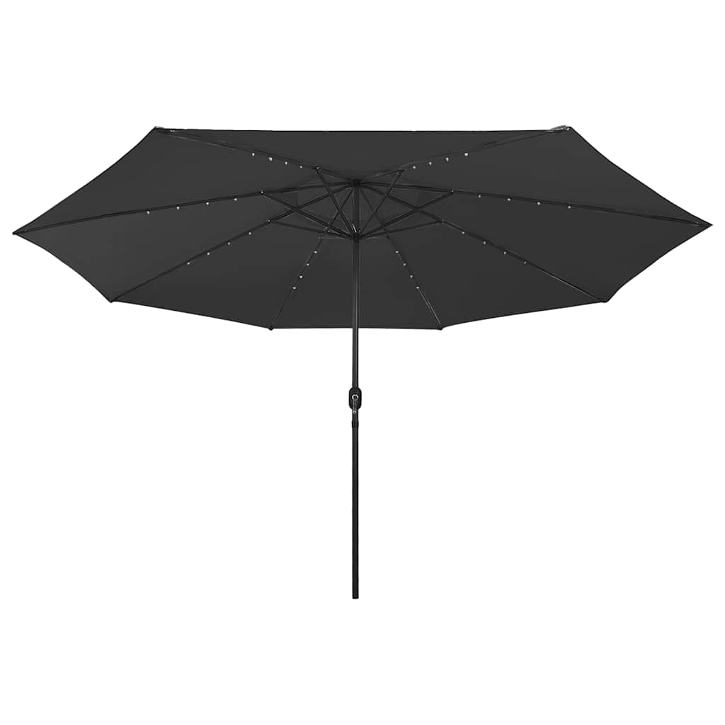 haveparasol med LED-lys 400 cm sort