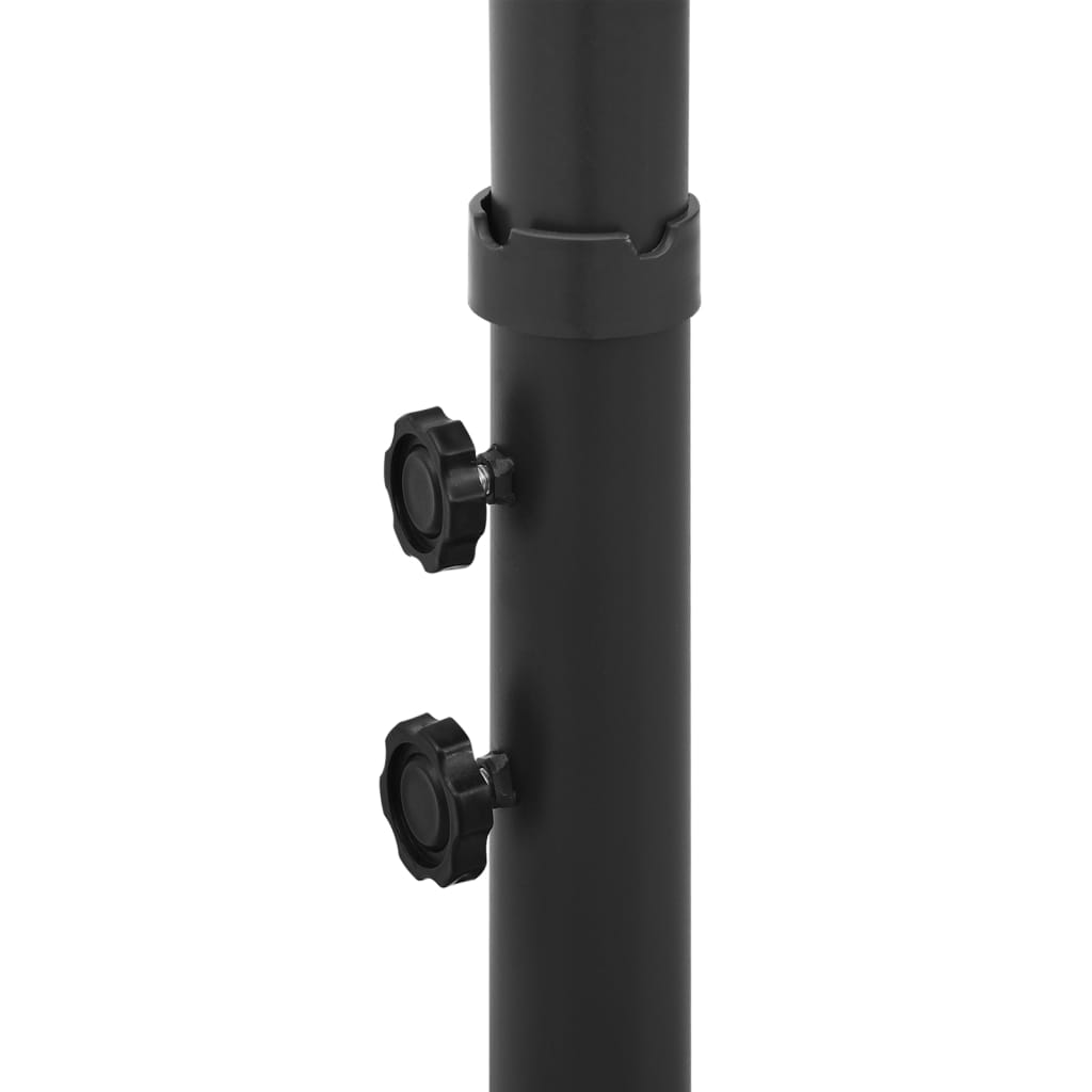 dobbelt parasol 600x300 cm stålstang sort