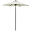 parasol med LED-lys 200x211 cm aluminium sandfarvet