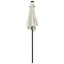 parasol med LED-lys 200x211 cm aluminium sandfarvet