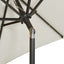 parasol med LED-lys 200x211 cm aluminium sandfarvet