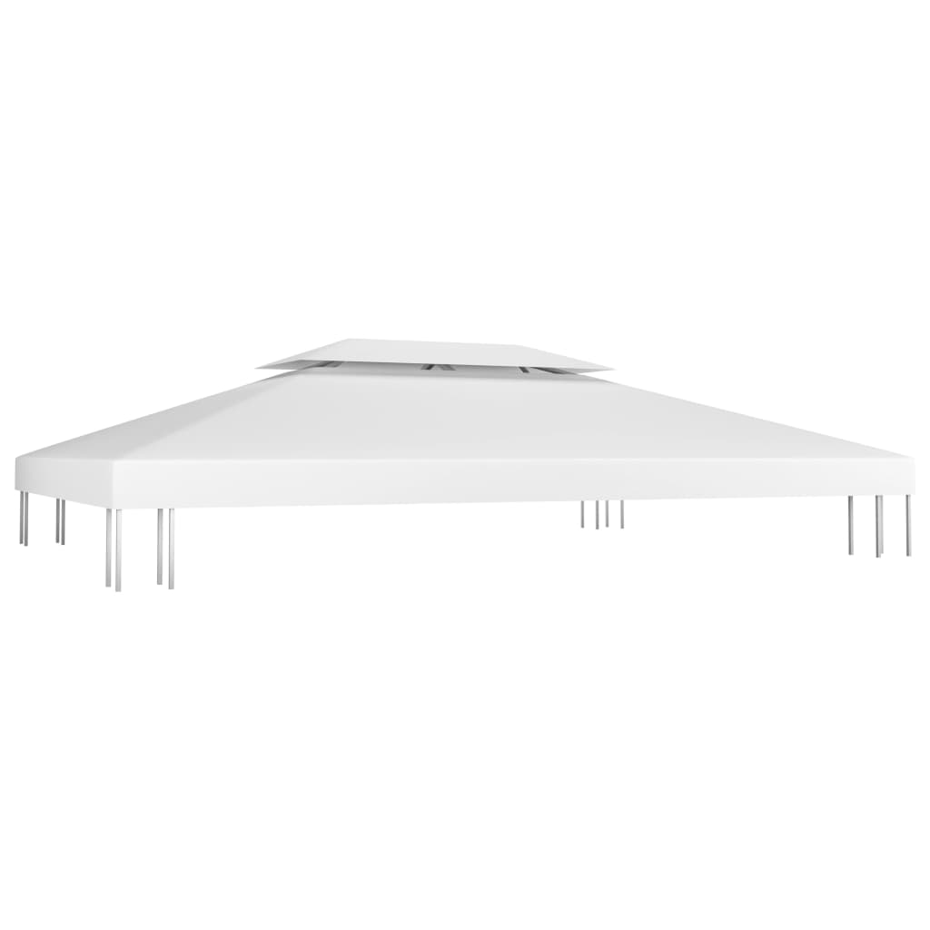 pavillontopdække i 2 lag 4x3 m 310 g/m² hvid