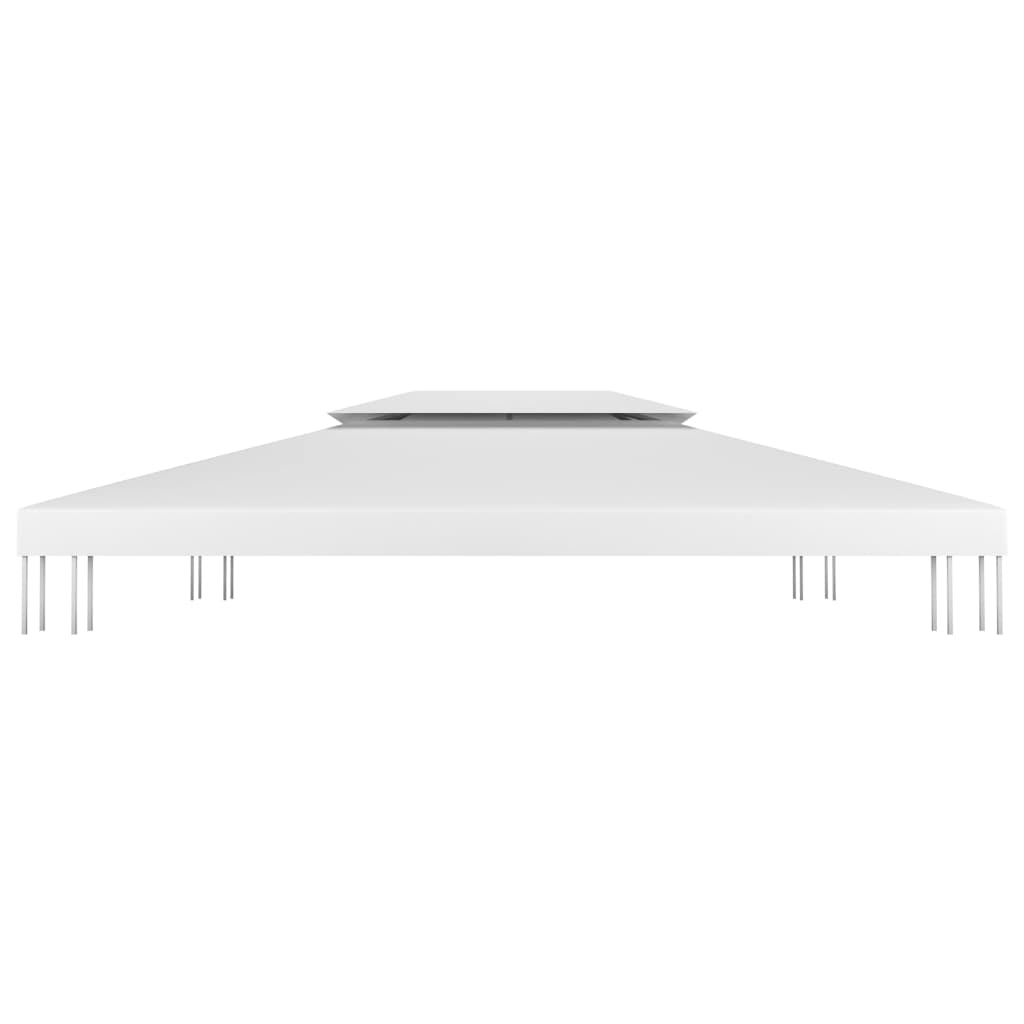 pavillontopdække i 2 lag 4x3 m 310 g/m² hvid