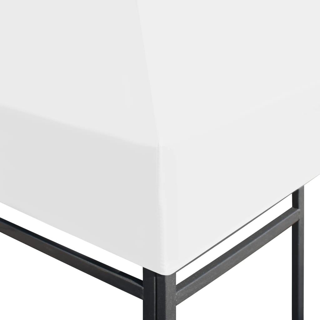 pavillontopdække 270 g/m² 3x3 m hvid