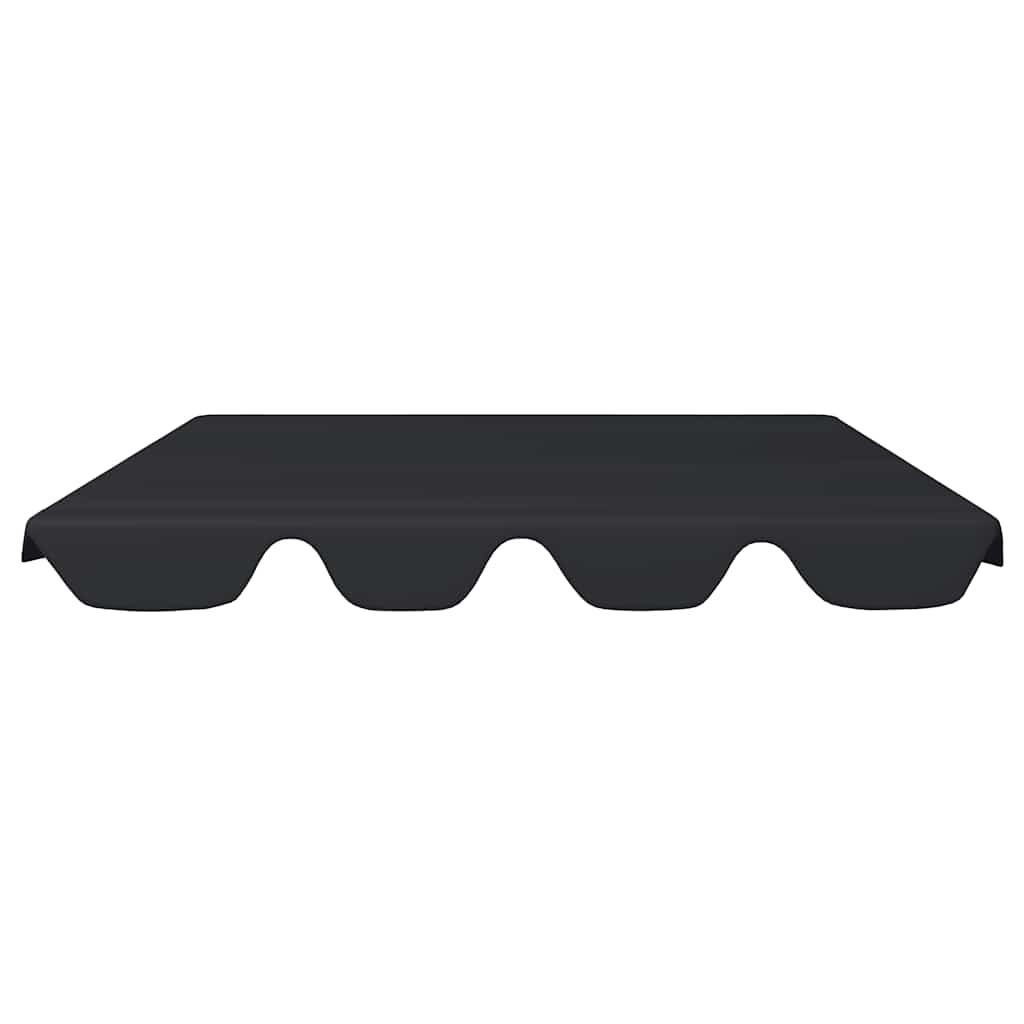 baldakin til havegynge 188/168x145/110 cm sort