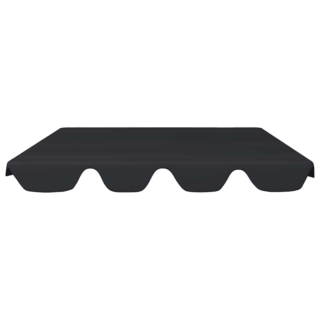 baldakin til havegynge 150/130x105/70 cm sort